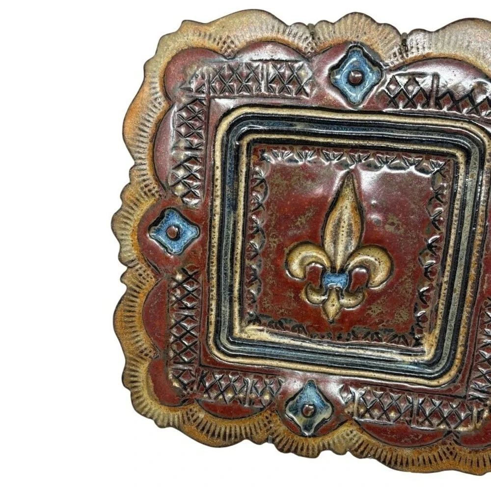 AWA‎ Studio Argyle Texas Fleur-de-Lis Wall Plaque Western 10x10